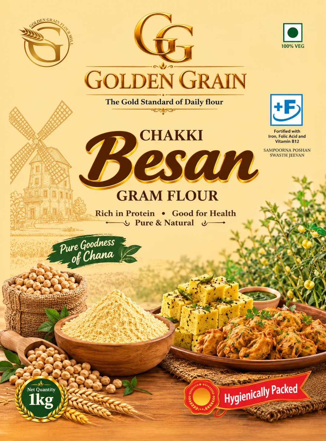 Golden Grain Besan pack