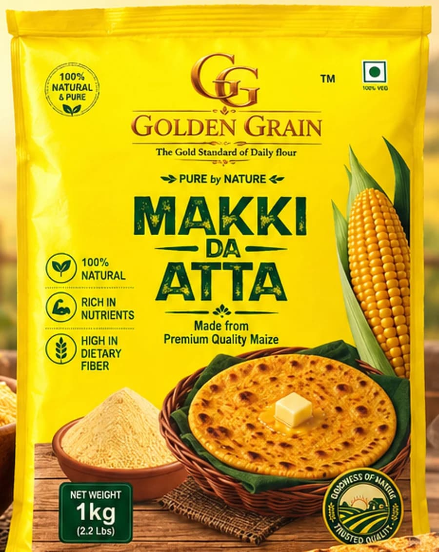 Golden Grain Makki Da Atta pack